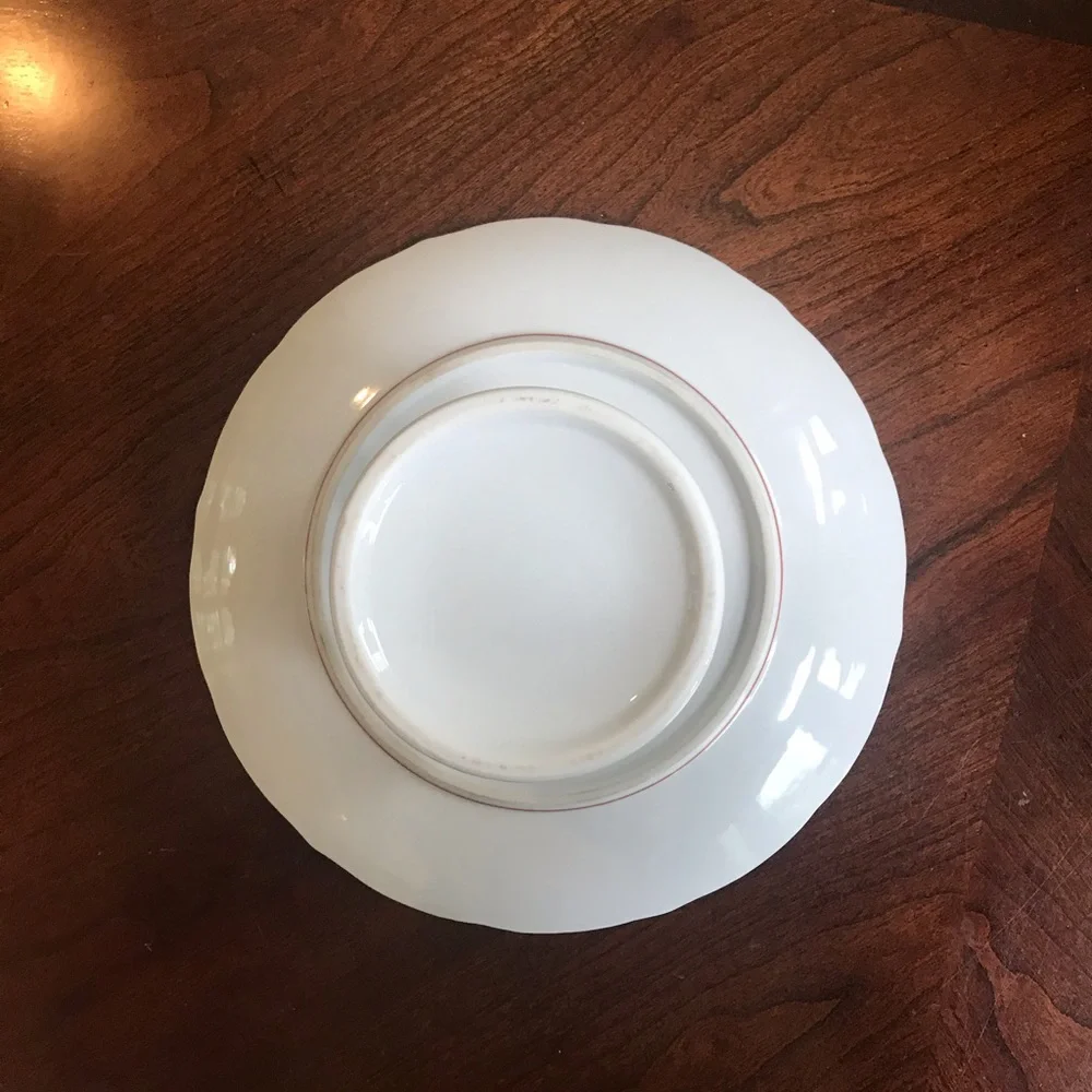 Vintage Polish porcelain hand painted cake plate on stand - Picture 4 of 4